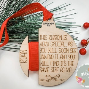 Same Size As Me Wooden Ornament, Customized, Personalized Ornament, Christmas Decor, Personalized Gifts, Family Ornament, Christmas