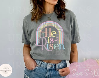 He is Risen, Easter Shirts for her, Christian Shirts for her, Christian Easter, Easter Apparel, Faith Shirts, Christian Shirts, Easter Shirt