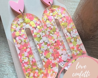 Valentine's Day Earrings, Valentine, Heart Earrings, Valentine Dangle Earrings, Dangle Earrings, Love, Statement Earrings, Be Mine