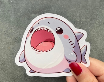 Land Shark Gasping Sticker | Vinyl Sticker | Kawaii