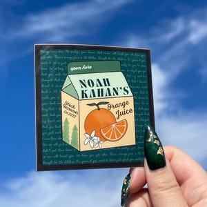 Noah Kahan Orange Juice Sticker
