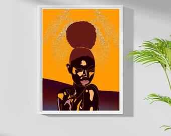 Black Girl Magic Art: African Woman Illustration (Digital Download)