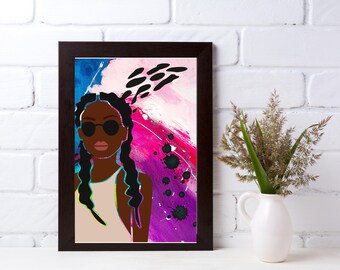 Black Girl Magic Art Print, Trendy Wall Decor (Digital Download)
