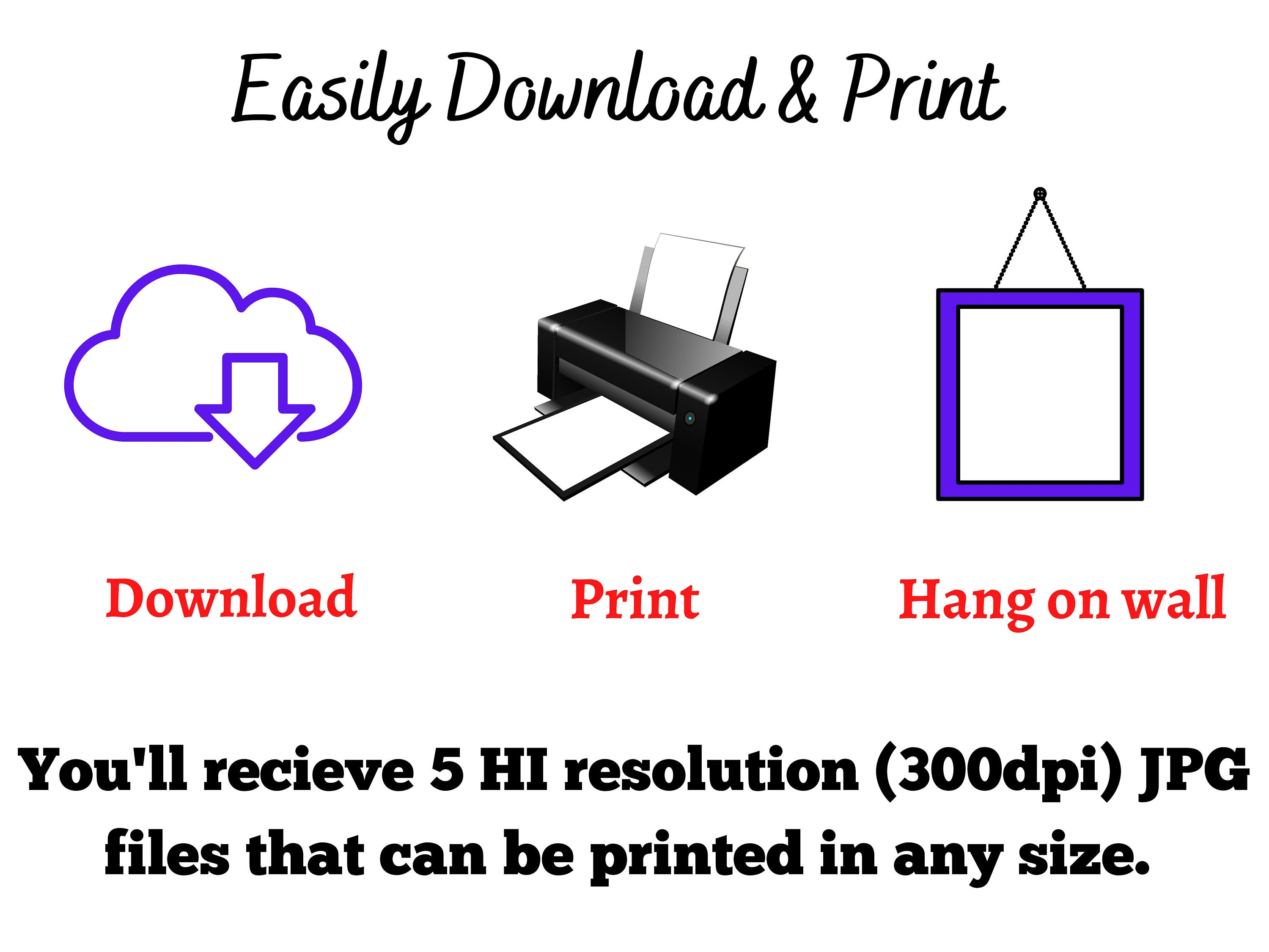 BLACK WALL ART / Plant Art / Boho Art / Black Art Decor / Printable