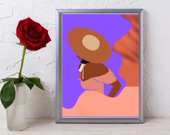 Black Woman Art Print: Modern Home Decor (Digital Download)