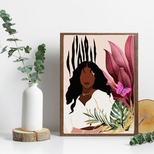 Black Girl Magic Art Print: Mystic Woman Portrait (Digital Download)