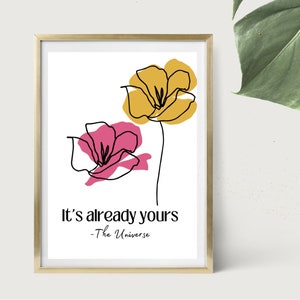 UNIVERSE/ printable art / inspirational quote art / phrase art / digital art/ digital wall art / boho wall art / instant download