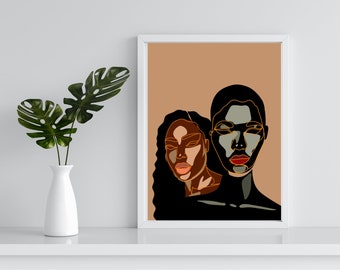Black Girl Magic Art Print: Melanin Women Illustration (Digital Download)