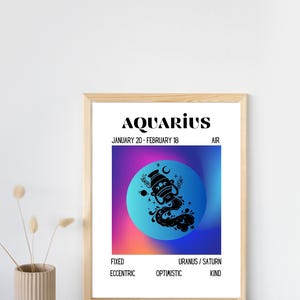 Aquarius Zodiac wall art