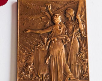Médaille De Table Bronze Tristan Et Iseut – Édition H. Piazza, Graveur S.R