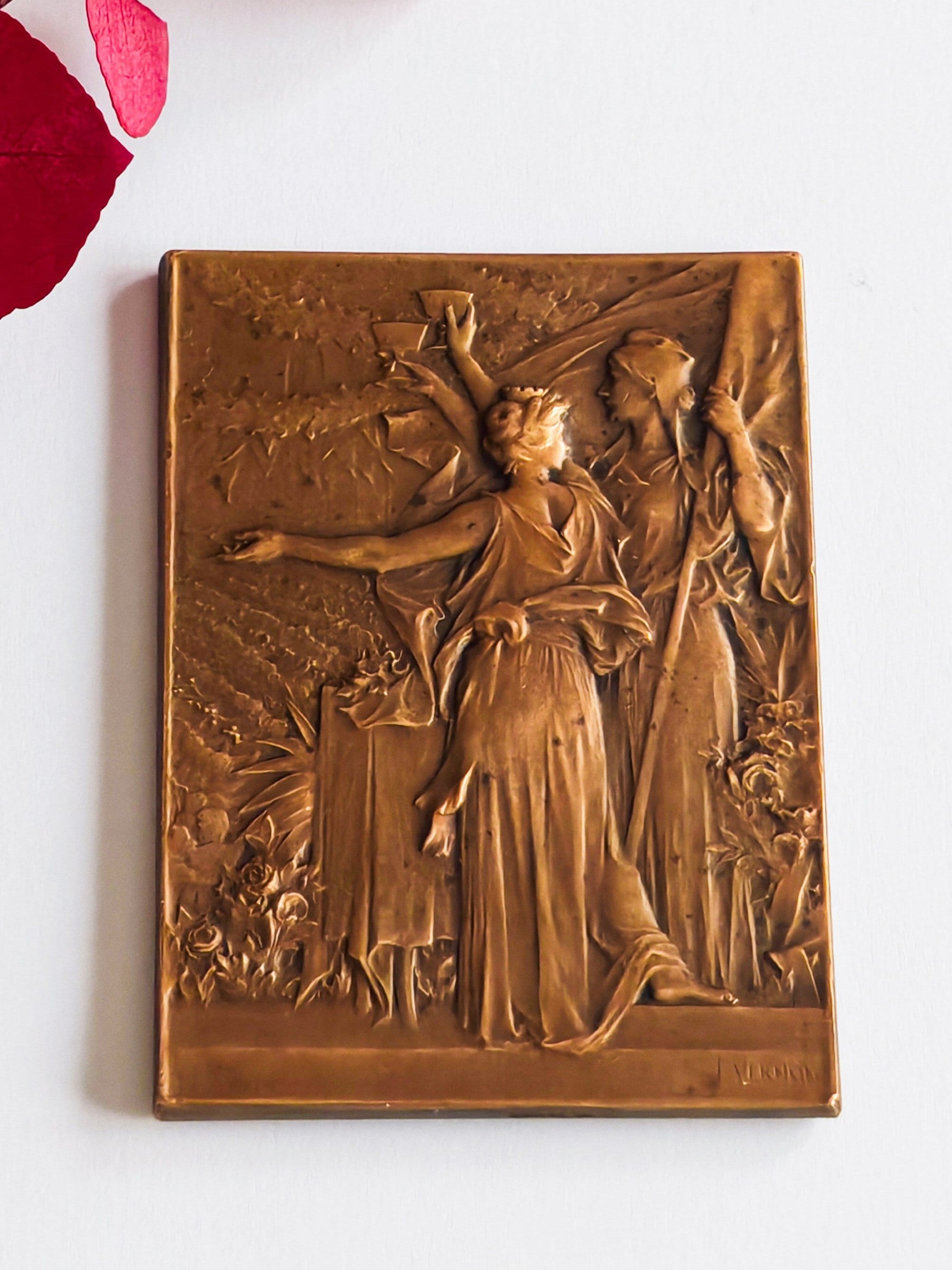 アンティーク アールヌーボー E.WANTE (1872-1960) ブロンズ像 アンティーク アールヌーボー E.WANTE (1872-1960) ブロンズ像