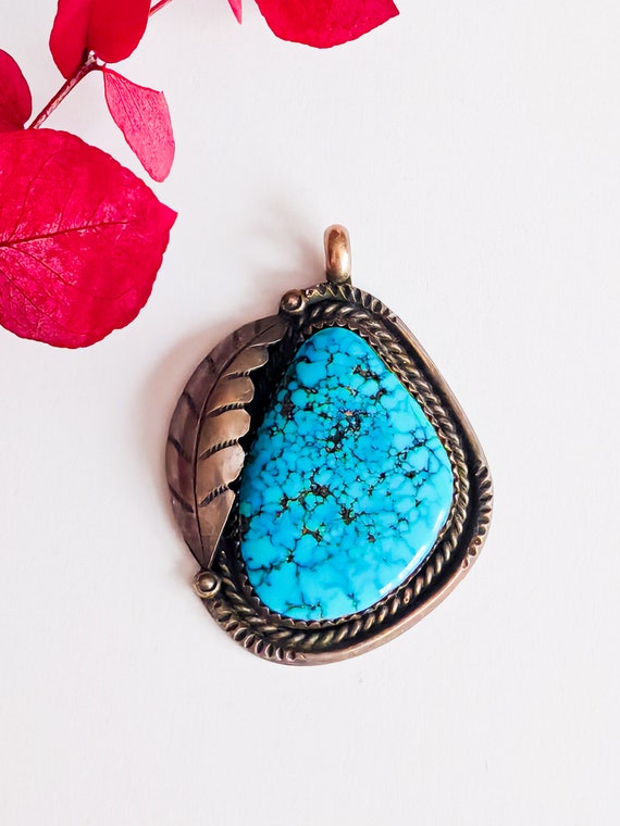 Native American Jewelry Silver Pot Vintage Navajo Spiderweb Turquoise Necklace Native American Jewelry Silver Pot Vintage Navajo Spiderweb Turquoise Necklace