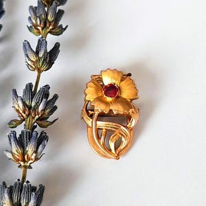 Superbe broche ancienne en métal - Porte photo - Art Nouveau