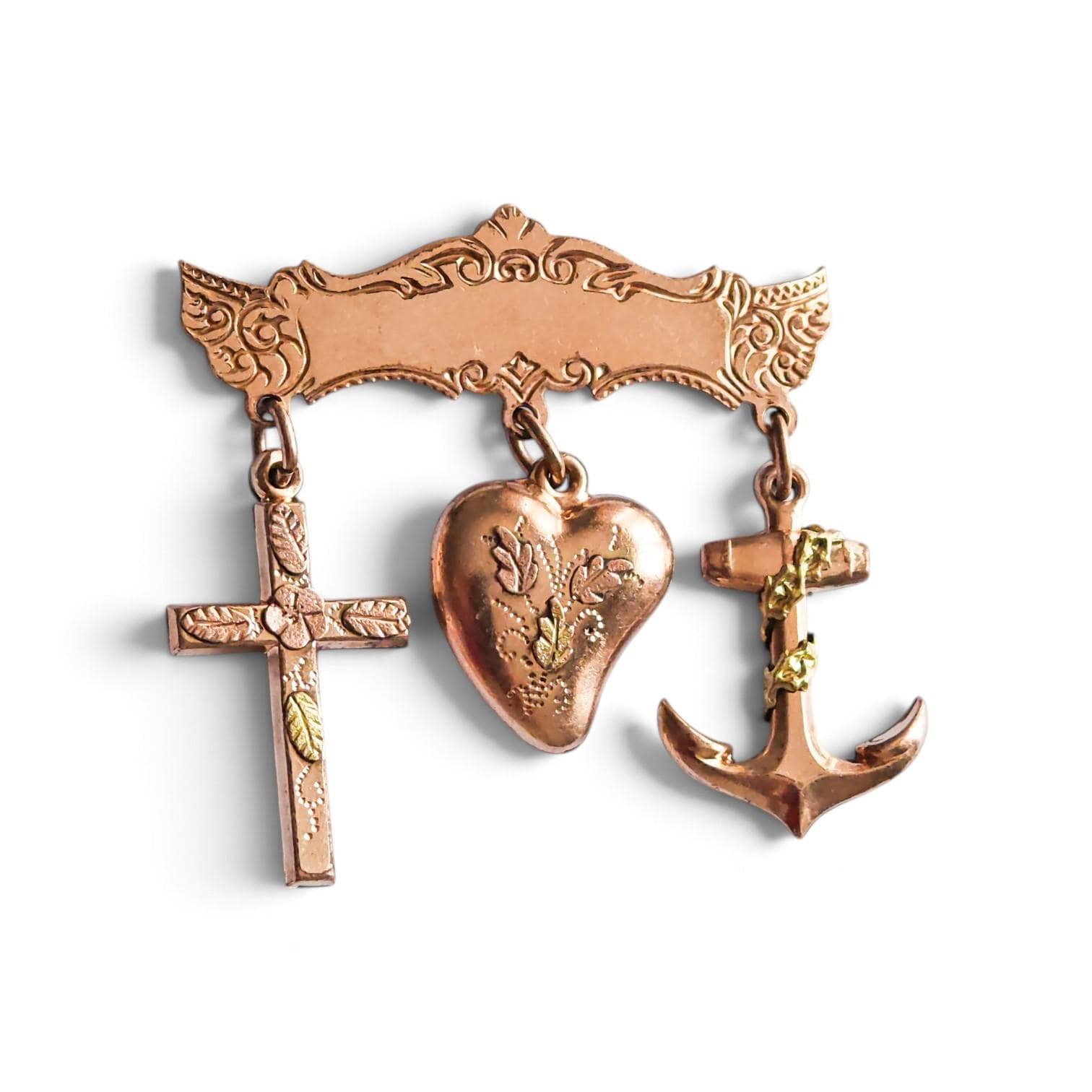 Christian Lacroix　ヴィンテージハート アンカー錨 French Heart Anchor Cross - Etsy