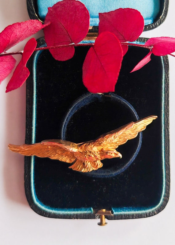 Médaille Pendentif Bronze Femme Et Oiseau - Vintage Vers 1960 - Occasion