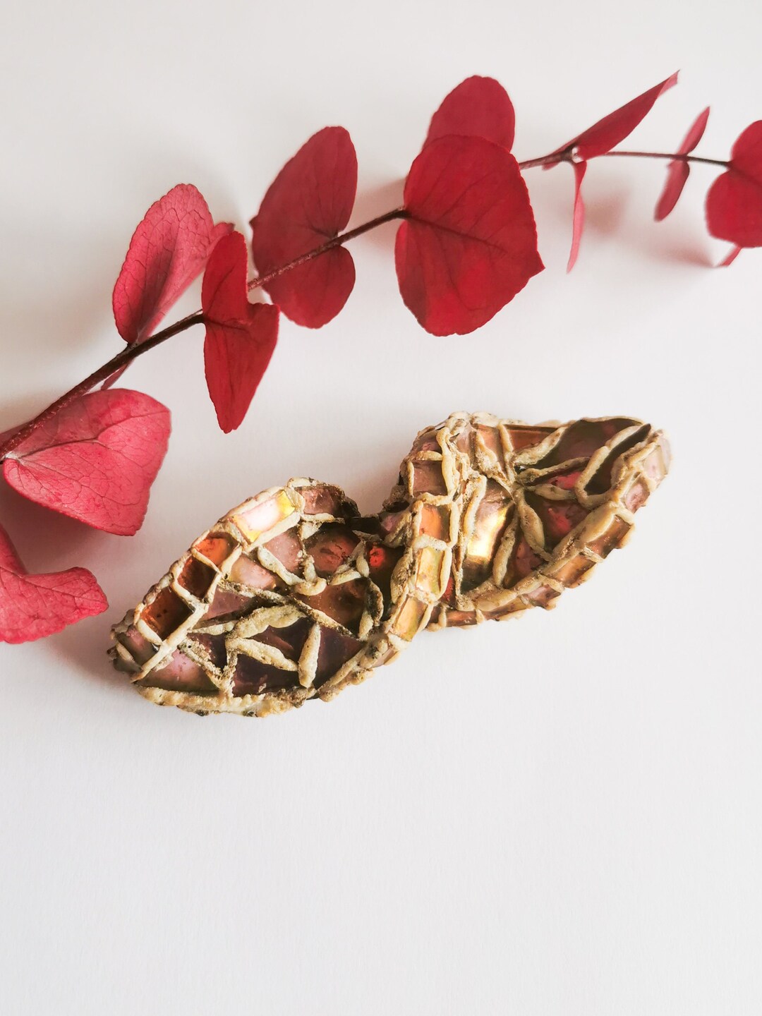 Magnifique Broche Vintage Créateur Vaneco - Bijou Doré - Occasion