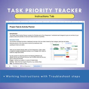 Daily Task Priority Management: Eisenhower Matrix Google Sheet (instant ...