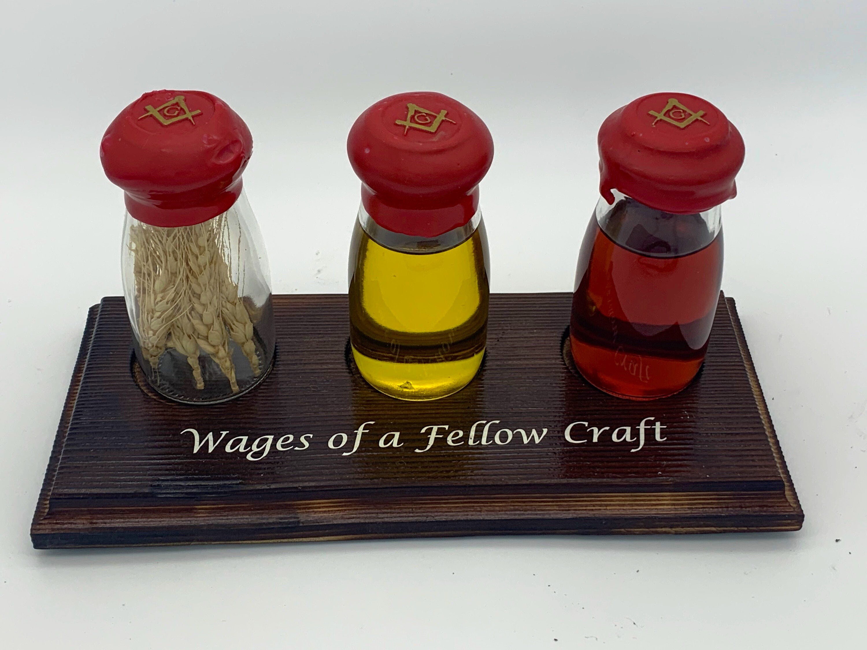 The Wages of a Fellow Craft Display Freemason Wall Decor Etsy