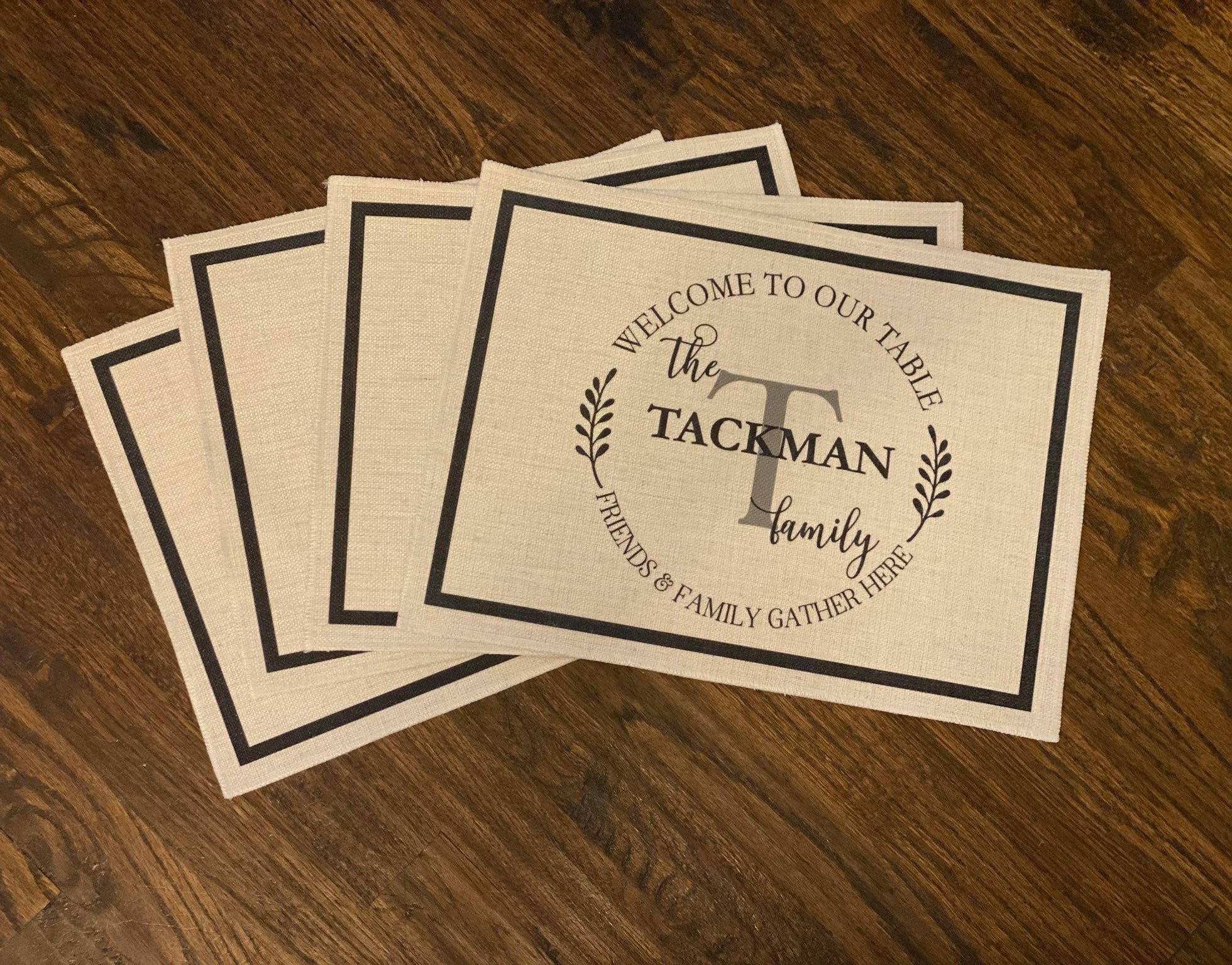 Farmhouse style placemats set of 4 Etsy