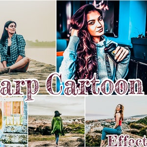 5 Sharp Cartoon Effect Lightroom Presets | Cartoon Effect for Photos | Easy Edits | XMP and DNG preset bundle