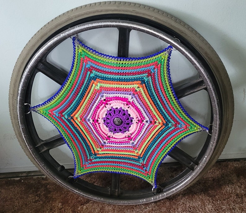PDF DIGITAL Crochet Pattern Wheelchair With Text & Photos Wheel Cover