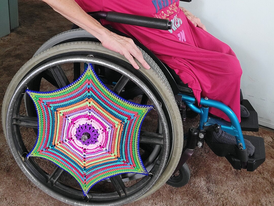 PDF DIGITAL Crochet Pattern Wheelchair With Text & Photos Wheel Cover