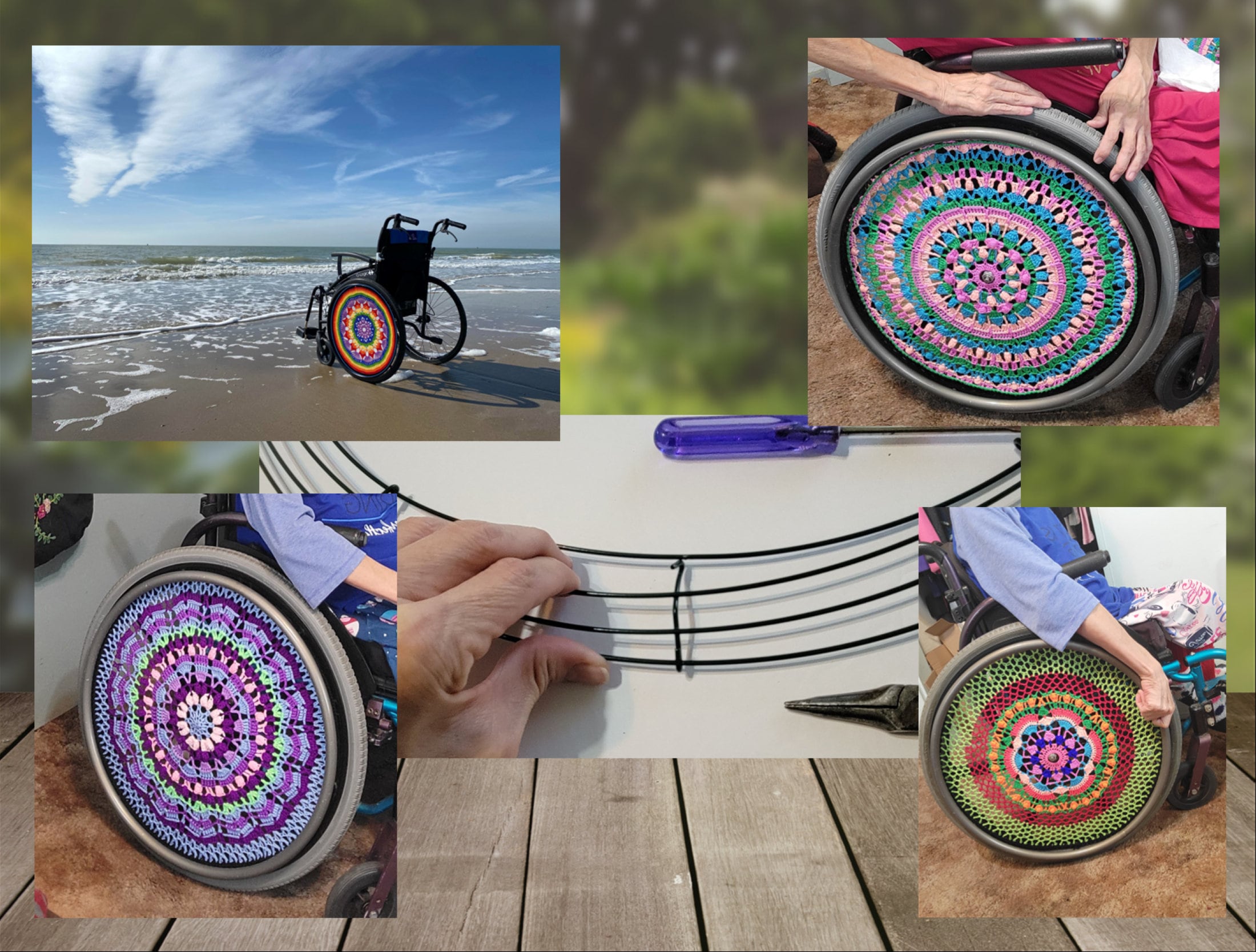 PDF DIGITAL Crochet Pattern Wheelchair Wheel Cover Gift for Wheelchair  Friend Wheelchair Decoration Crochet Wheel Mandala Wheel Fractal Snap 