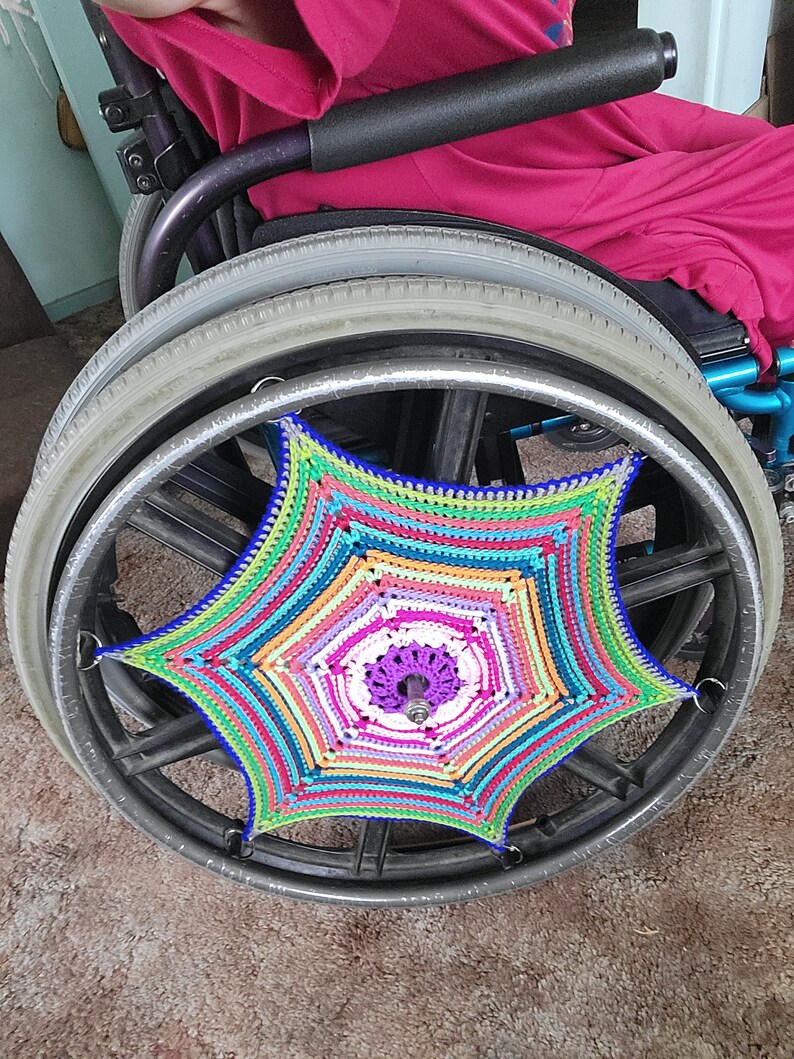 PDF DIGITAL Crochet Pattern Wheelchair With Text & Photos Wheel Cover