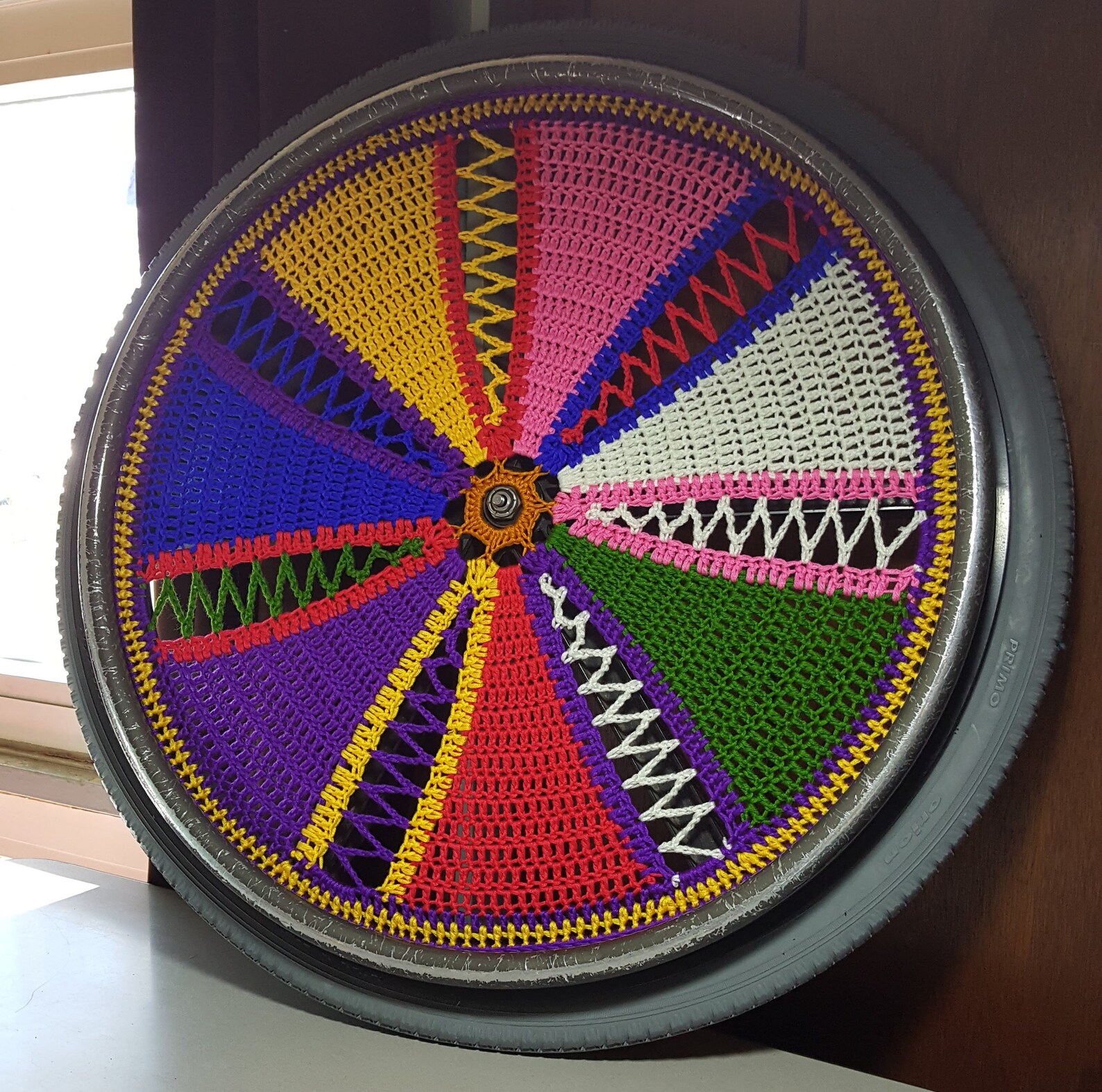 Crochet Wheelchair Wheel Cover Pattern, Mandala Wheel Fractal (PDF ...