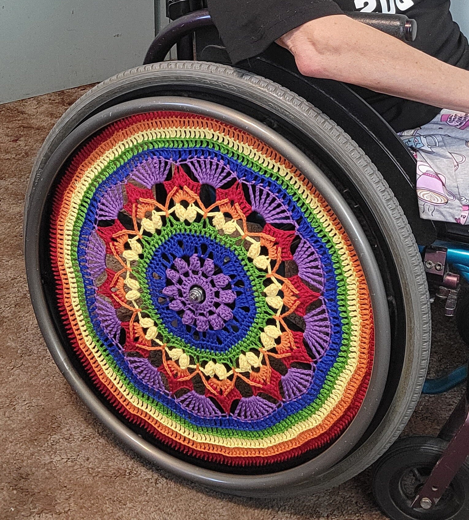 PDF DIGITAL Crochet Pattern Wheelchair Wheel Cover Gift for