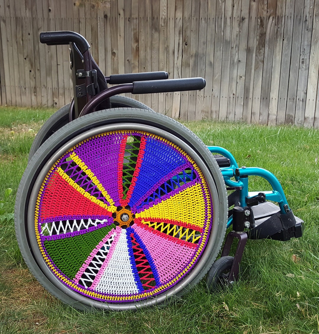 PDF DIGITAL Crochet Pattern Wheelchair Wheel Cover Gift for Wheelchair