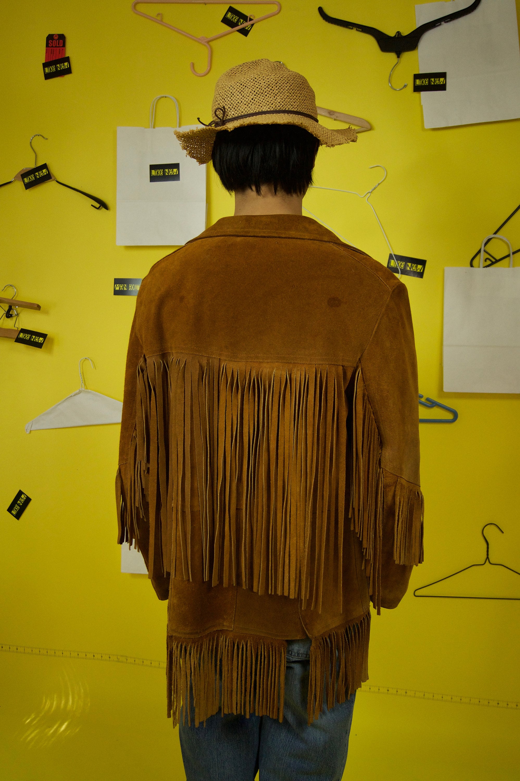 Leather Shell Tassel Western Jacket Etsy