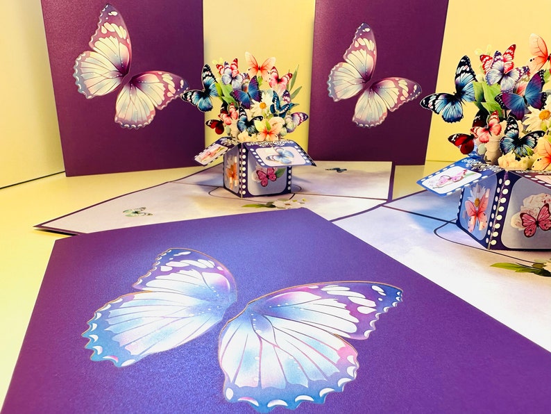 Magic Flying Butterfly Gift Box 3D Pop up Greeting Etsy