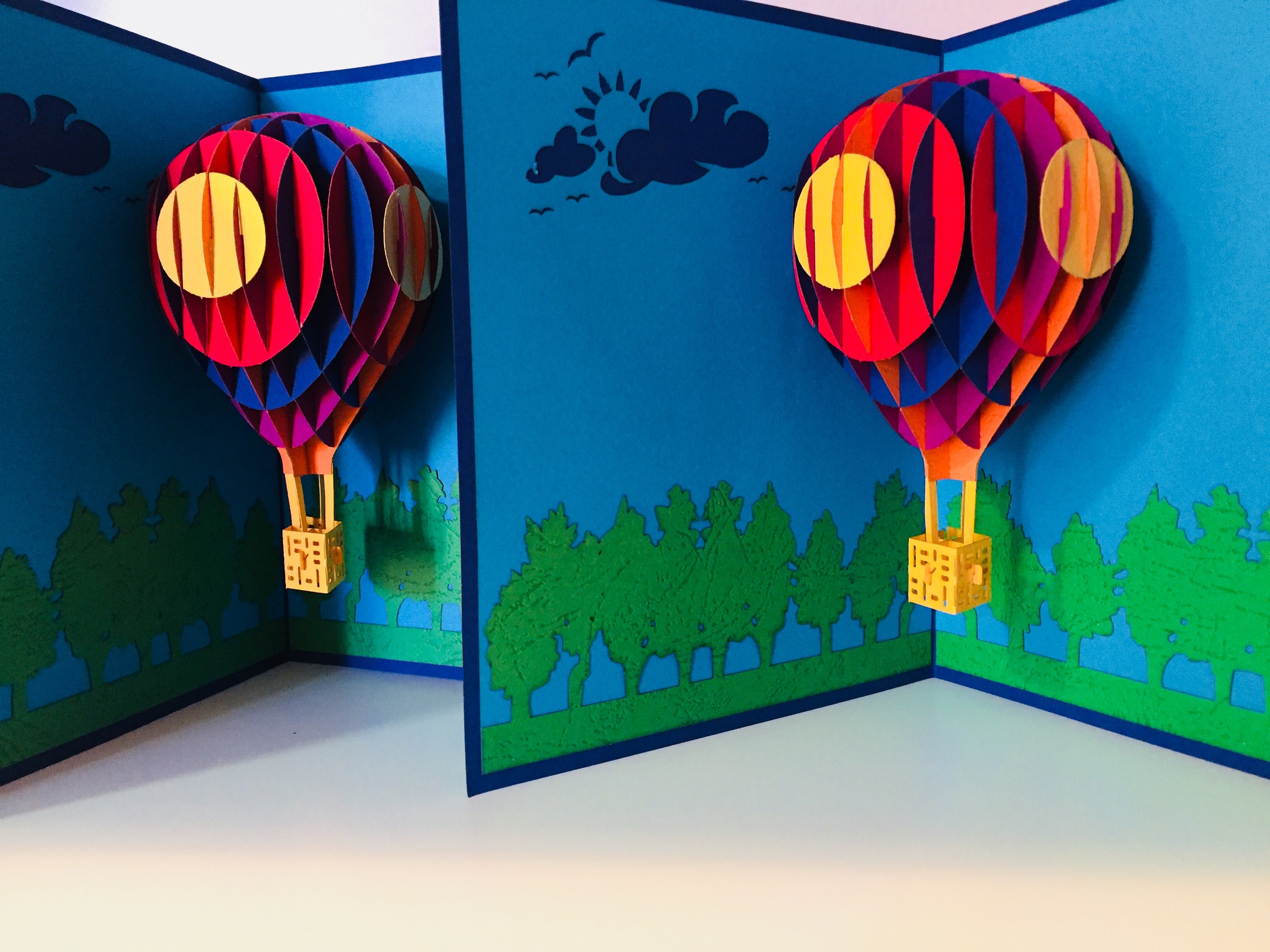 Liif Biglietto Auguri Pop-Up 3D Per 55° Compleanno - Con Palloncino E Champagne, Per Donna, Uomo, Mamma, Papà, Con Busta