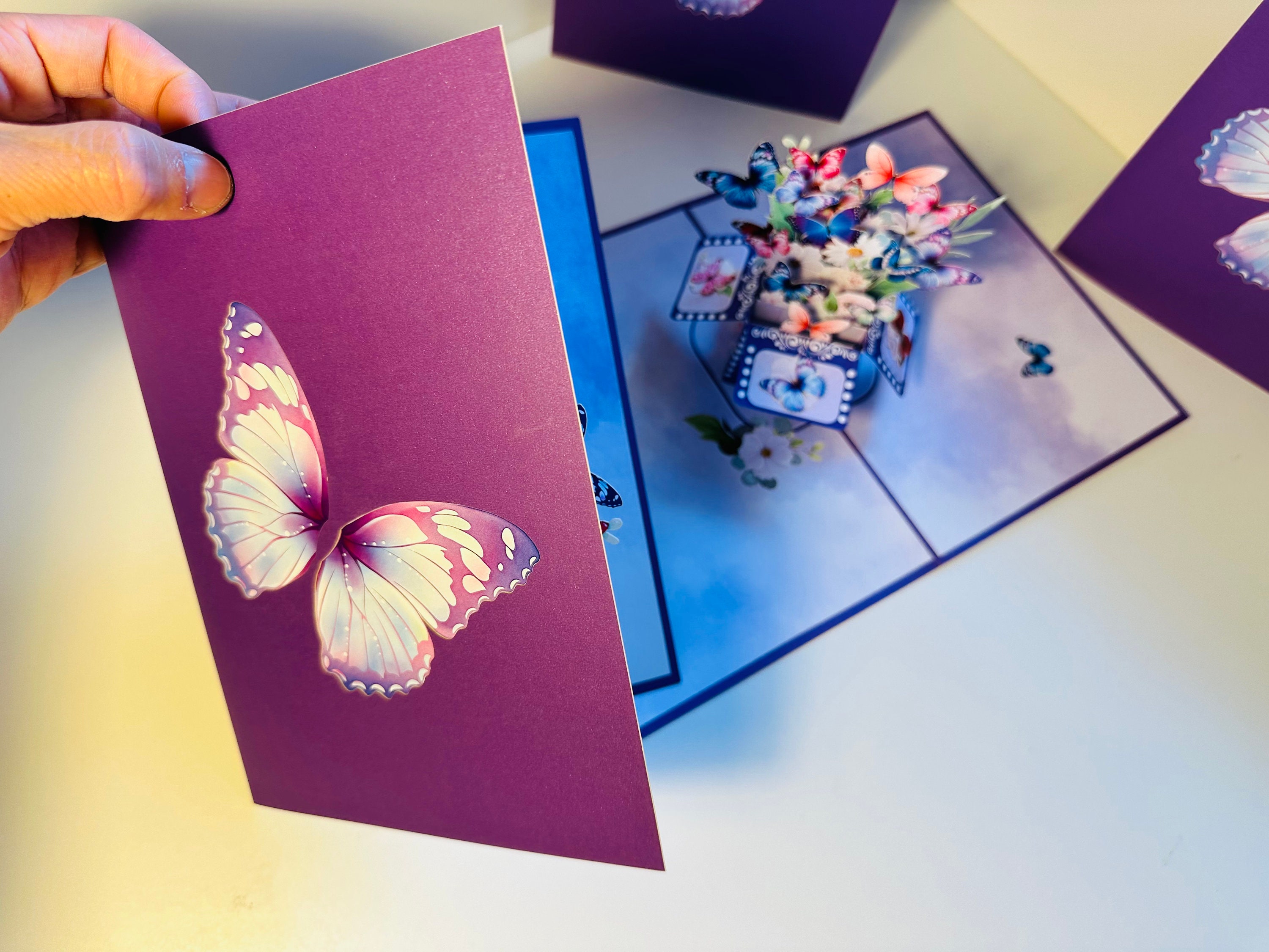Magic Flying Butterfly Gift Box 3D Pop up Greeting Etsy