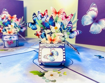 Gorgeous Magic Flying Butterfly Gift Box 3D Pop Up Greeting Card Happy Birthday Thank You Wedding Shop Online https://origamipopcards.com/