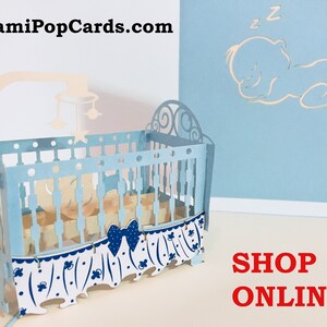 Kinderwagen Blau 3D Geburtstagskarte Grußkarte Origami Handmade Birthday Einladungskarte SYDNEY SHOP ONLINE https://origamipopcards.com/