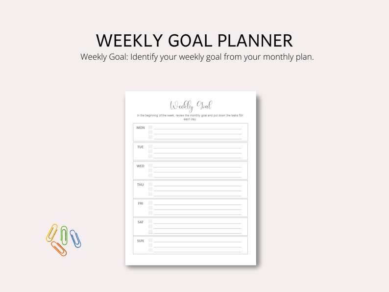 Goal Planner Printable Printable to Plan Your Goal: Yearly Goal ...