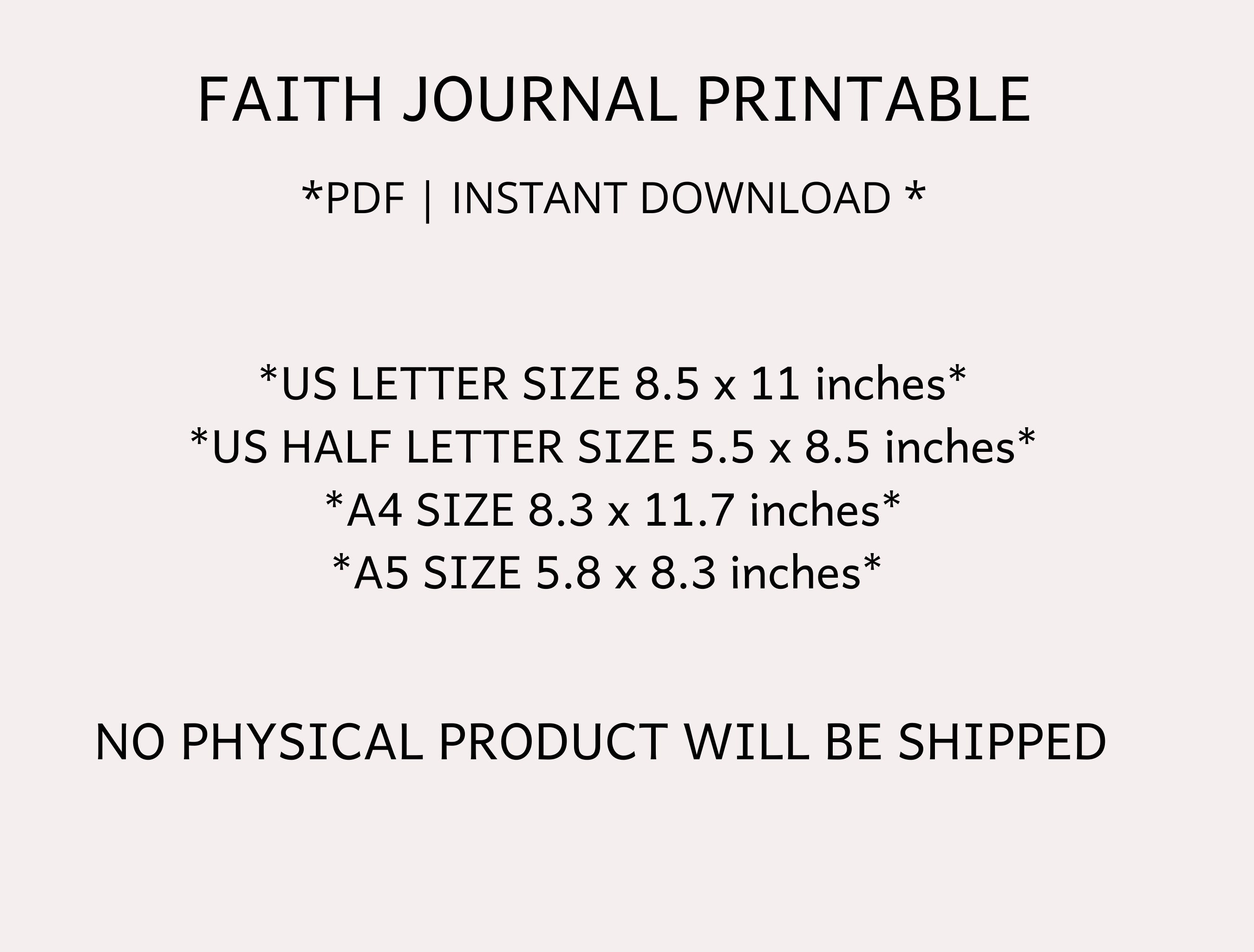 Faith Journal Printable Bundle, Prayer Journal, Sermon Note, Devotion ...