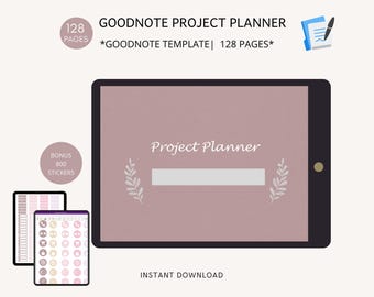 Digital Project Planner for Goodnote , undated Project Calendar, Project Planner and Tracker, Project Management
