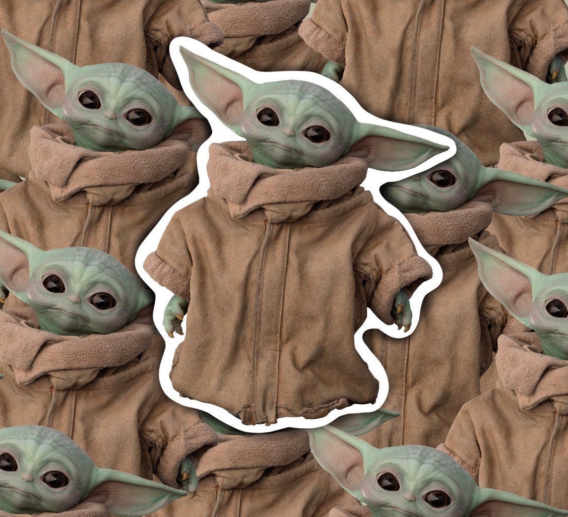 baby yoda sticker for journals planners laptops etsy