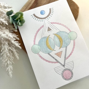 SELBSTLIEBE, Schwingungssymbol, energetisches Malen, heilige Geometrie, Zeichnung, Schwingungskunst, energetisches Heilen, Manifestation