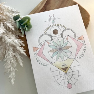 PERSONALISIERT, einzigartiges Schwingungssymbol, Energiemalerei, heilige Geometrie, Zeichnung, Schwingungskunst, Energieheilung, Manifestation,