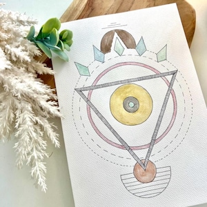 SELBSTVERTRAUEN, Schwingungssymbol, energetisches Malen, heilige Geometrie, Zeichnen, Schwingungskunst, energetisches Heilen, Manifestation