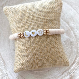 Bracelet en perles HEISHI personnalisé, idée cadeau, bracelet femme, bracelet perles, bracelet prénom, bracelet mantra, cadeau personnalisé image 6