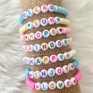Pulseira de pérolas HEISHI infantil personalizada, pulseira infantil, pulseira de pérolas, pulseira de primeiro nome, pulseira mantra, presente personalizado