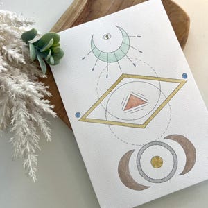 LOSLASSEN, Schwingungssymbol, energetisches Malen, heilige Geometrie, Zeichnung, Schwingungskunst, energetisches Heilen, Manifestation