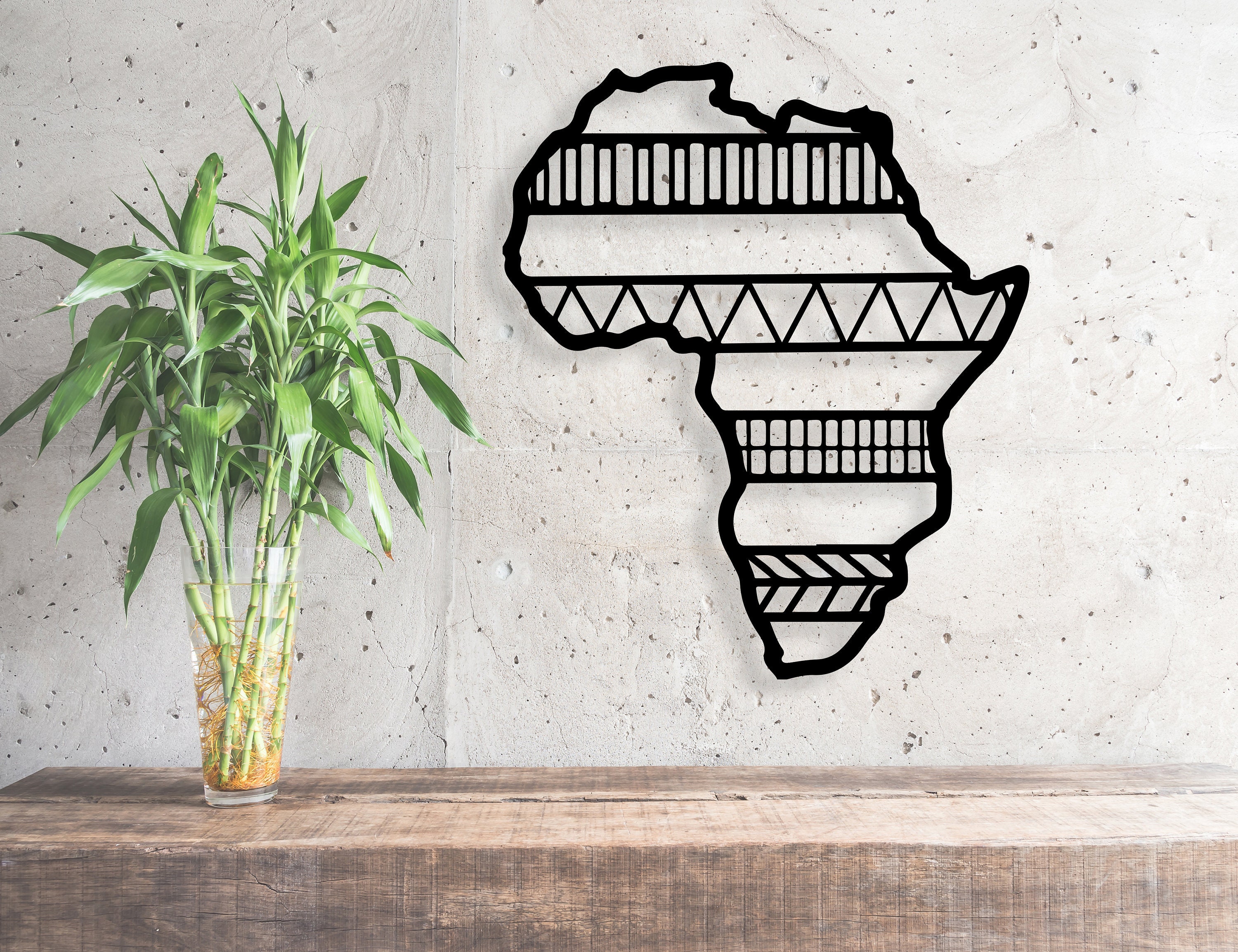 Metal Africa Map Wall Art Africa Wall Art Tribal Africa Map Etsy