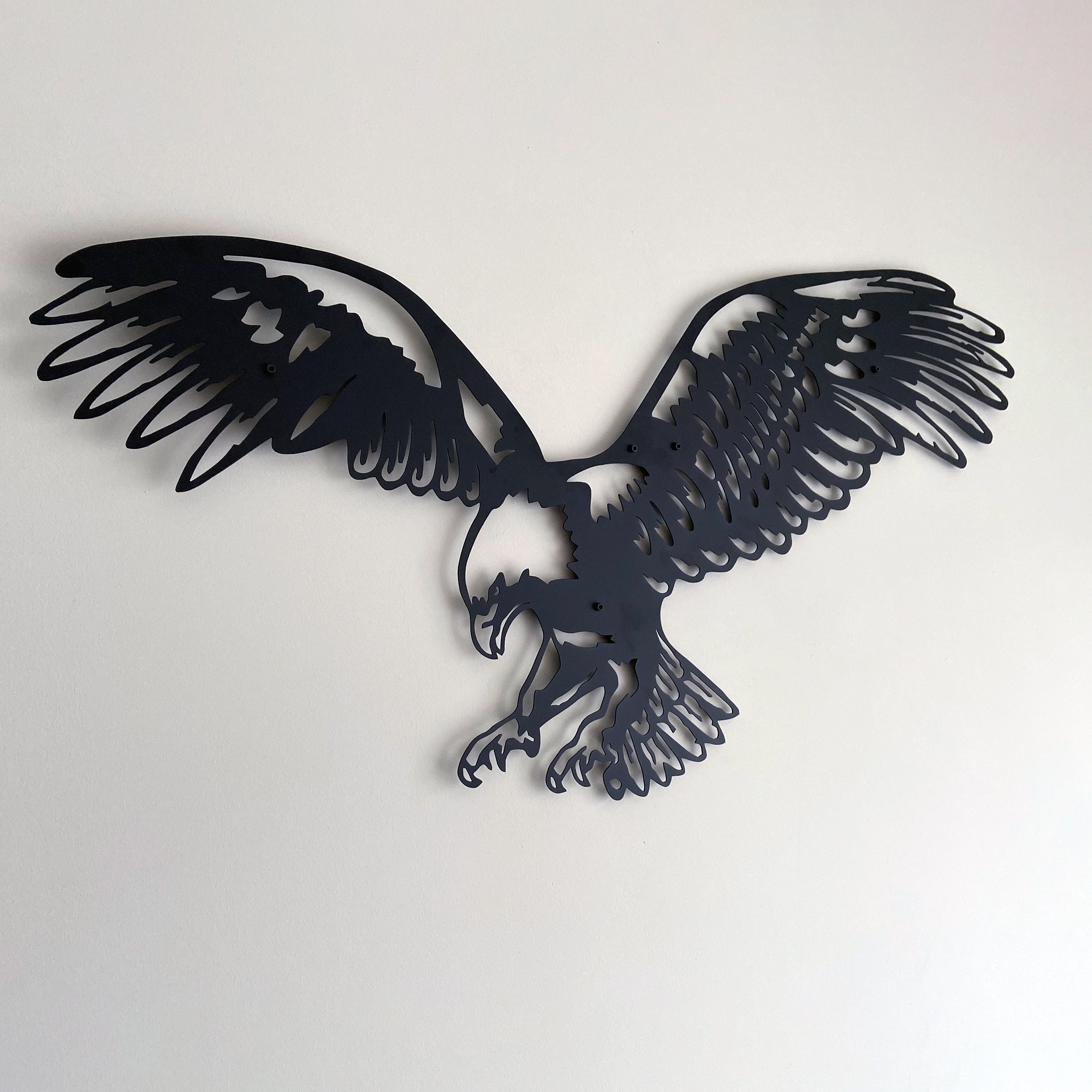 Grand metal eagle wall art Eagle Wall Decor Metal Wall Art Etsy