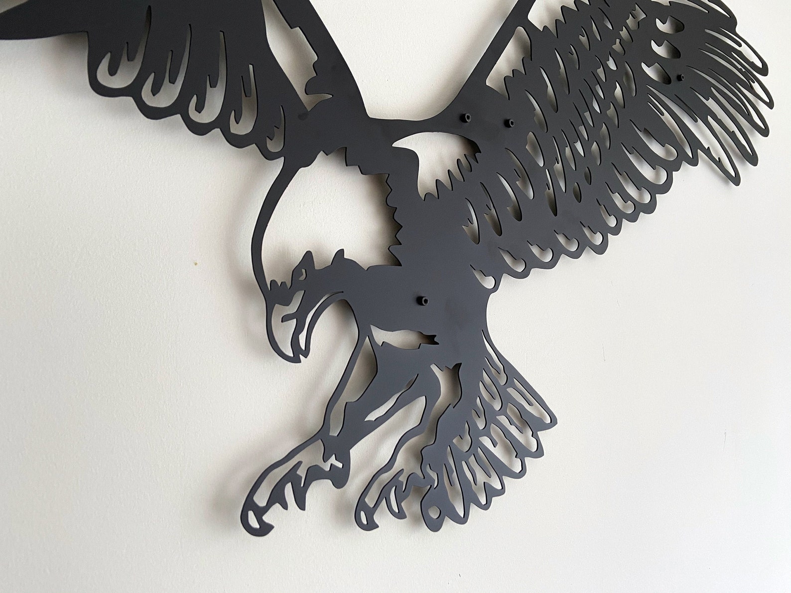 Large Metal Eagle Wall Art Eagle Wall Decor Metal Wall Art Etsy